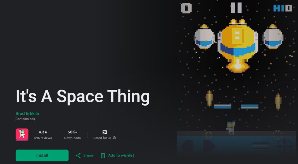 Its a Space Thing Android Game Review