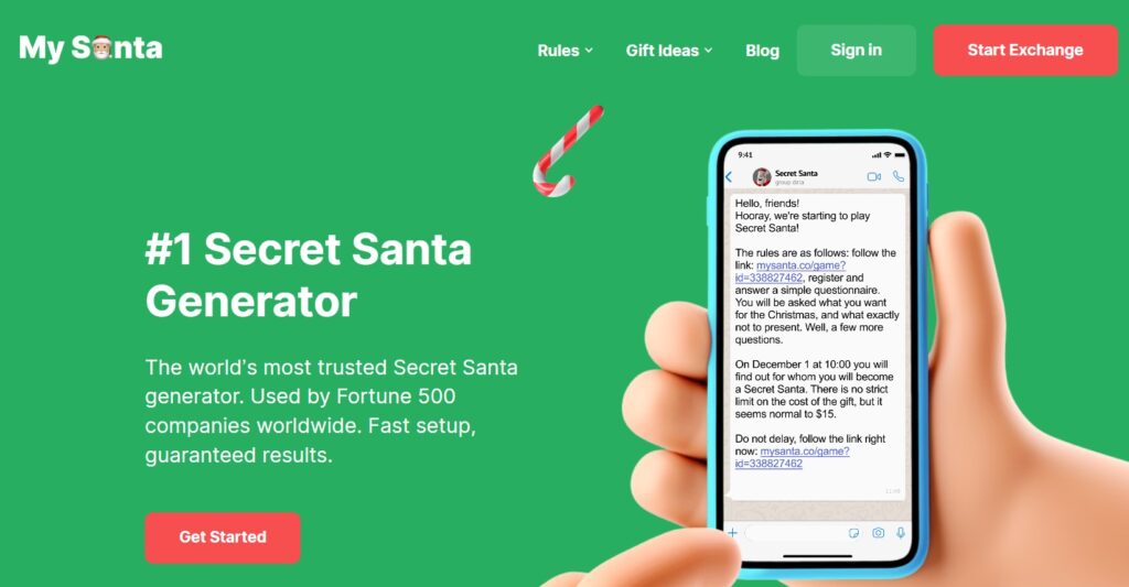 top sectret santa app for christmas